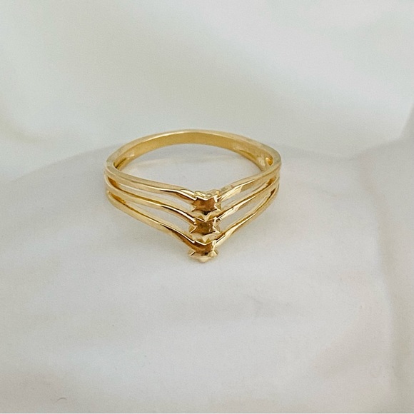 Ocean Wave Ring, Star Ring - Picture 8 of 9